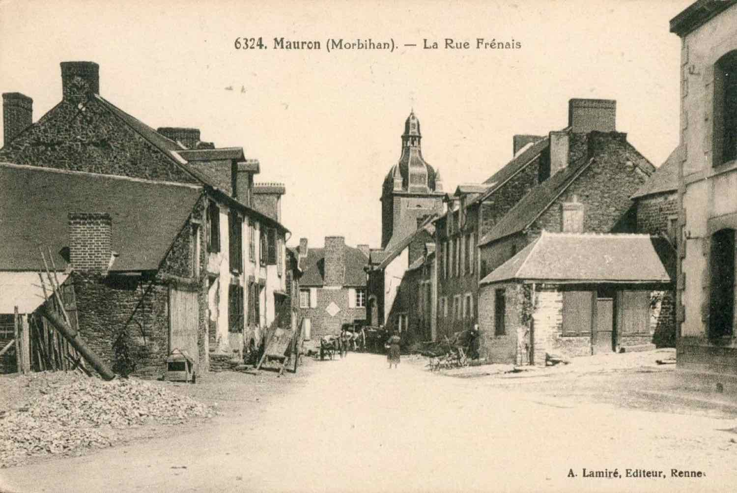 Rue Frénais à Mauron, ancienne photographie